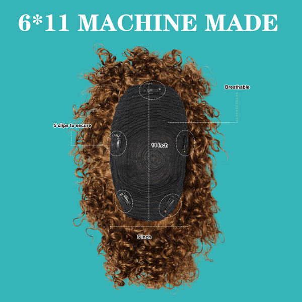 BeQueenWig TOPPER & MOHAWK Bequeen Machine Made 99J Burgundy Partial Topper