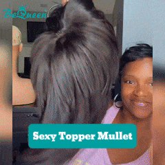 BeQueenWig TOPPER & MOHAWK Bequeen Machine Made Mullet Topper