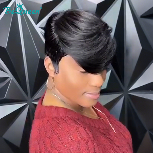 BeQueenWig PIXIE WIGS Bequeen Natrual Style 1B Short Cut Wig