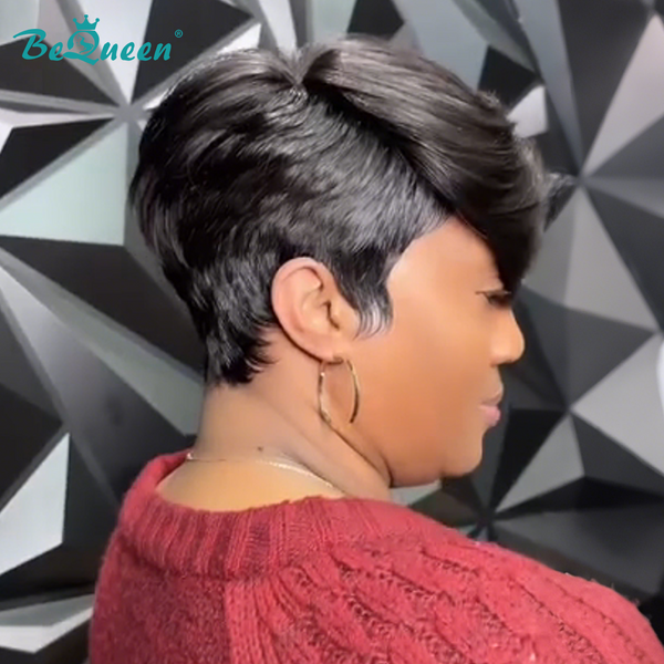 BeQueenWig PIXIE WIGS Bequeen Natrual Style 1B Short Cut Wig