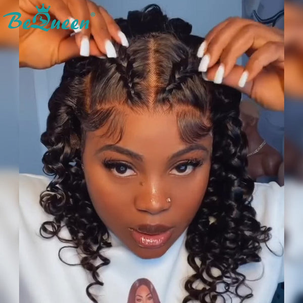 BeQueenWig Sexy Braid Lace Wig Bequeen Neat Braid 100% Human Hair Bob Wig