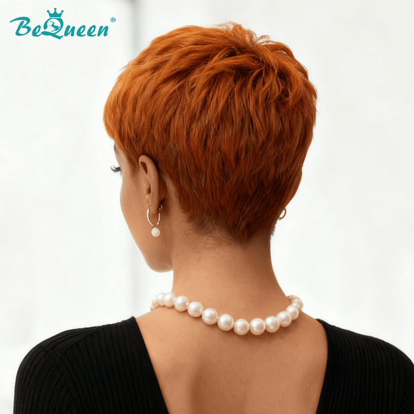 BeQueenWig PIXIE WIGS Bequeen Orange Special Made Pixie Wig