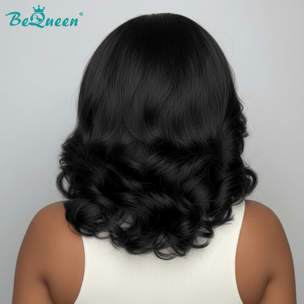 BeQueenWig Sexy Braid Lace Wig Bequeen Savage 1B Side Part Braid Frontal Lace Bob Wig