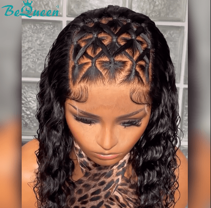 BeQueenWig Sexy Braid Lace Wig Bequeen Sexy Braid Wig Deep Wave Short Bob Hair