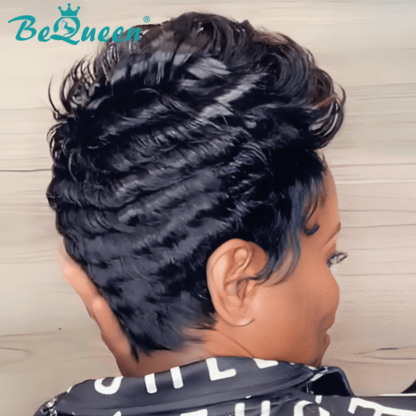 BeQueenWig PIXIE WIGS Bequeen Sexy Highlight Finger Wave Pixie Lace Wig