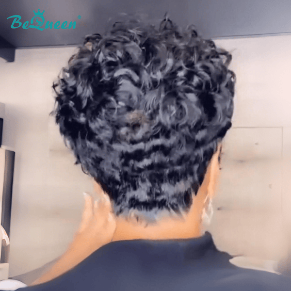 BeQueenWig PIXIE WIGS Bequeen Sexy Highlight Wavy Short Wig