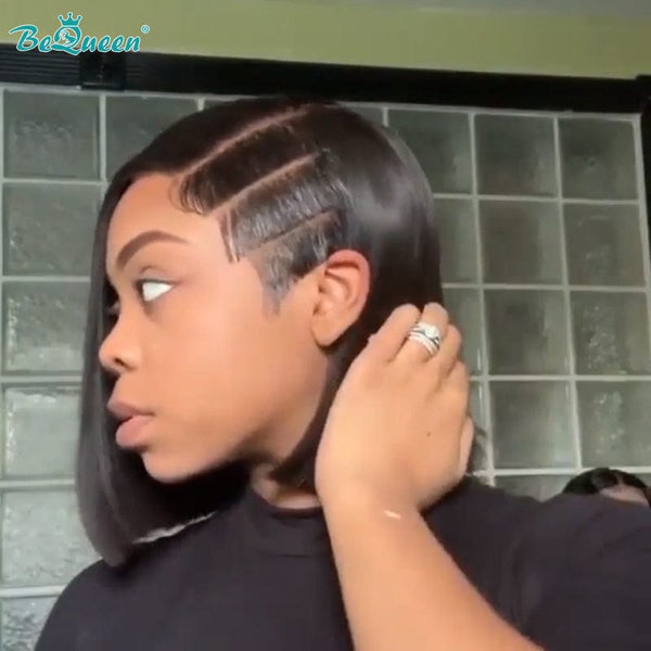 BeQueenWig Glueless Lace Wig Bequeen Sexy Striaght With Unique Style Glueless Wig