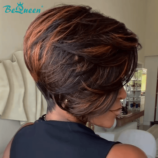 BeQueenWig No Lace Wig Bequeen Side Part No Lace Wig