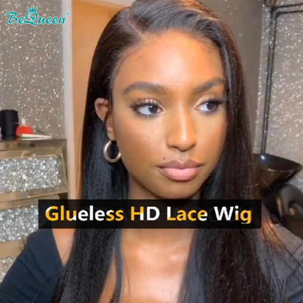BeQueenWig Glueless Lace Wig Bequeen Straight HD Glueless Lace Wig