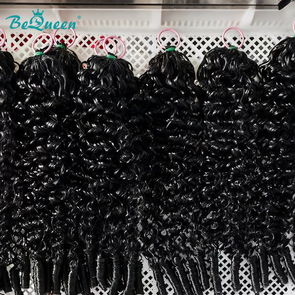 BEQUEEN 1Pcs Double Line Deep Wave Feather Hair Extensions Traceless
