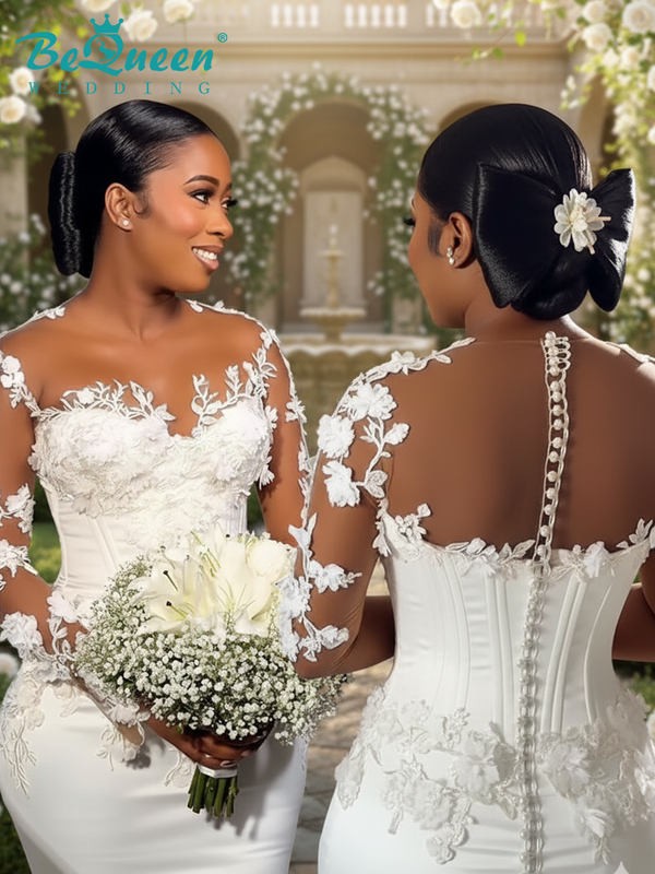 Bequeen Lady Bowknot Style Wedding Wig