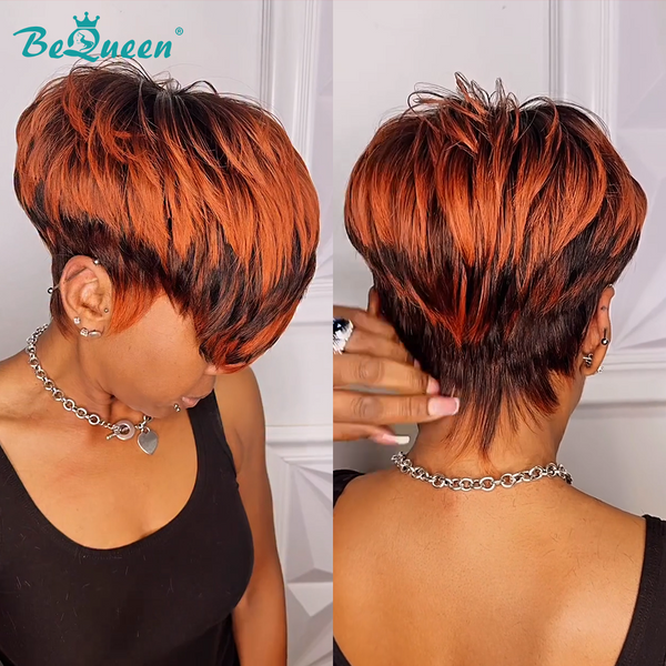 Bequeen Mixed Color Special Made Pixie Cut Wig