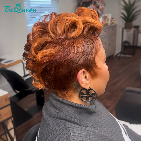 Bequeen Fantasy 1B & Silver Short Wave Pixie Wig