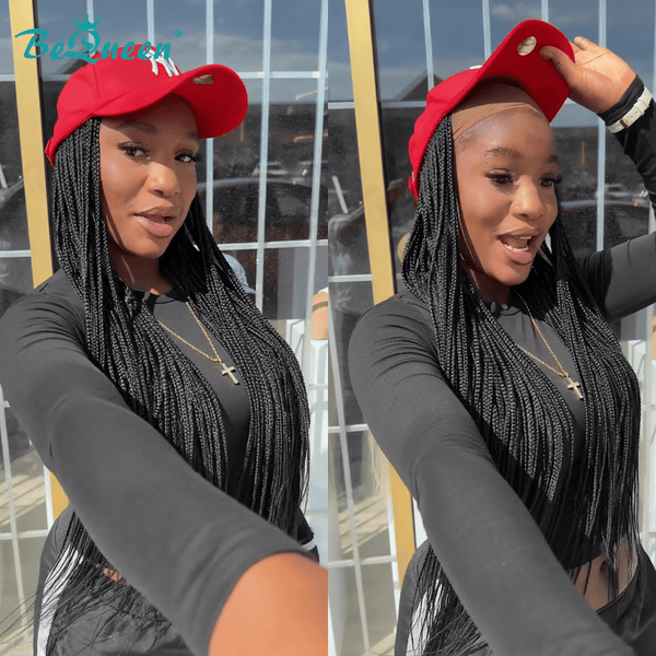 overseas Workout Wig Bequeen 100% Human Hair Hat Curly Workout Wig