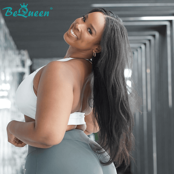 overseas Workout Wig Bequeen 1B 100% Human Hair Kinky Workout Wig