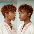 overseas PIXIE WIGS As pic Bequeen 1B Natural Wave Short Cut Pixie Wig