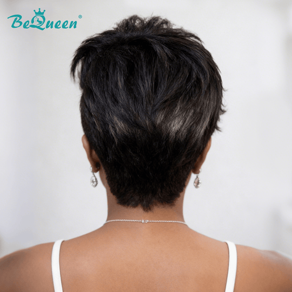 overseas PIXIE WIGS Bequeen 1B Short Cut Wig
