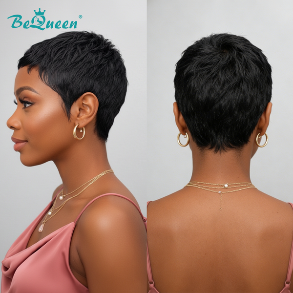 overseas PIXIE WIGS Bequeen 1B Special Made Pixie Cut Wig-1
