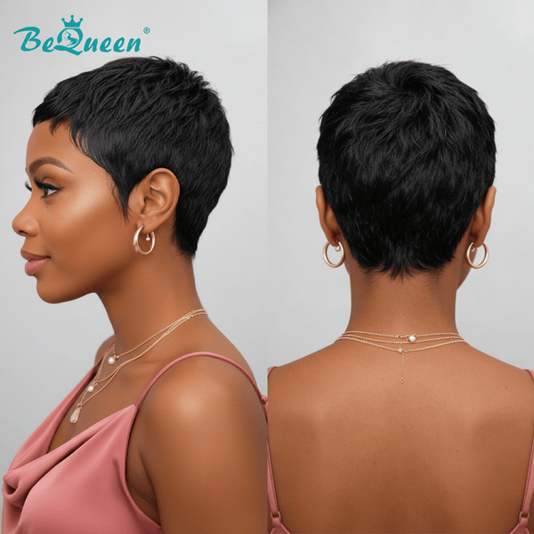 overseas PIXIE WIGS Bequeen 1B Special Made Pixie Cut Wig-1