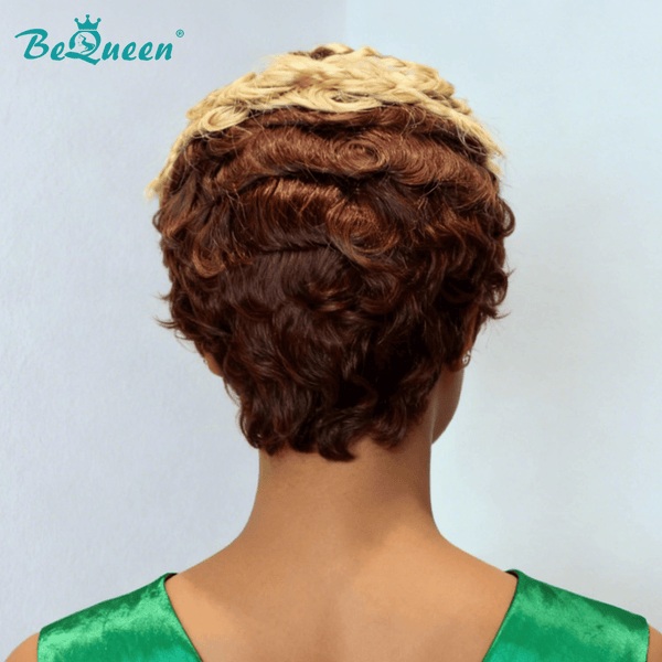 overseas PIXIE WIGS Bequeen 613 Brown Finger Wave Pixie Wig