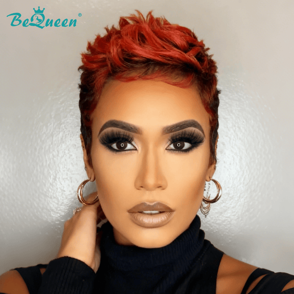 overseas PIXIE WIGS Bequeen 99J Irregular Wave Special Made Pixie Wig