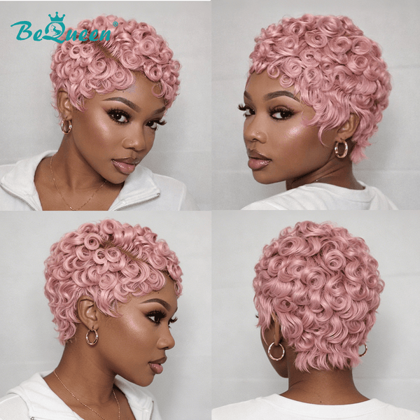overseas PIXIE WIGS Bequeen Cotton Candy Short Cut Fashion Pixie Wig