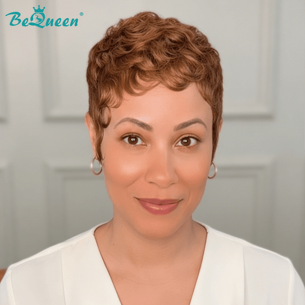 overseas PIXIE WIGS Bequeen Curl Style Natural Machine Made Pixie Wig