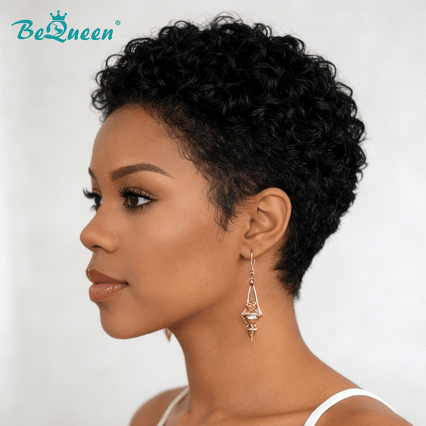 overseas PIXIE WIGS Bequeen Curly Low Cut Special Style Wig
