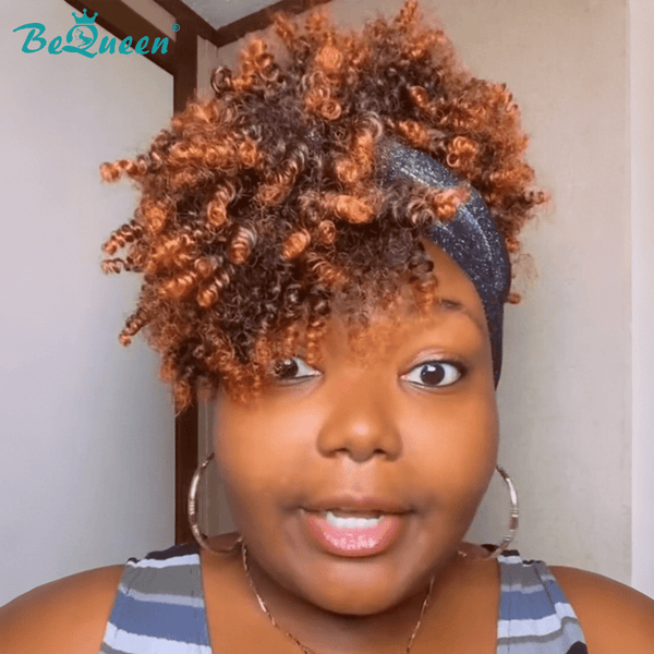 overseas Workout Wig Bequeen Curly Sunset Workout Wig With Hair Tie