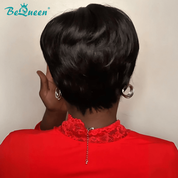 overseas PIXIE WIGS Bequeen Cute Bang Pixie Lace Frontal Wig