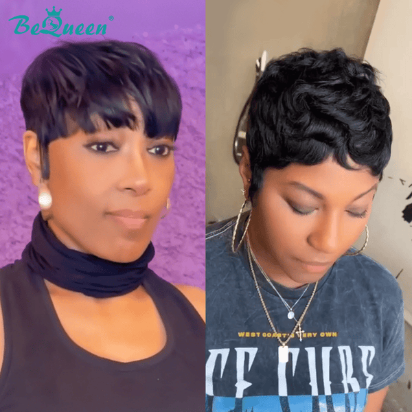 overseas PIXIE WIGS 2 Wigs C (As pic) Bequeen Machine Made Fashion Short Wig (USA)