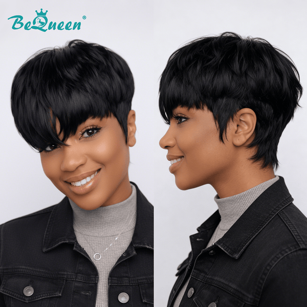 overseas PIXIE WIGS Bequeen Machine Made Short Cut Wig