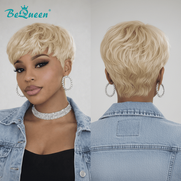 overseas PIXIE WIGS Bequeen Natrual Style Special Made Pixie Cut Wig