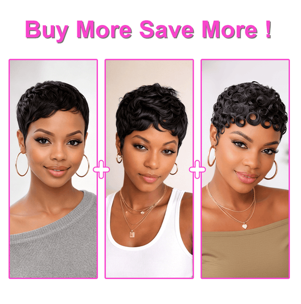 overseas PIXIE WIGS 3 wigs Bequeen Pixie Cut Wig Special Style