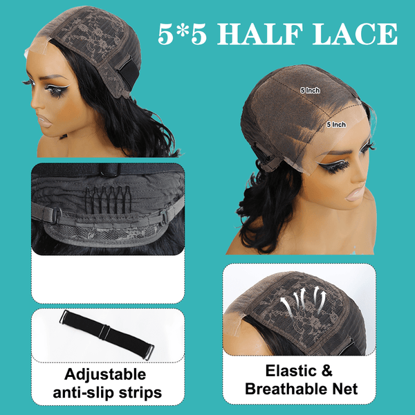 overseas PIXIE WIGS Bequeen Side Part Lace Short Pixie Cut Wig