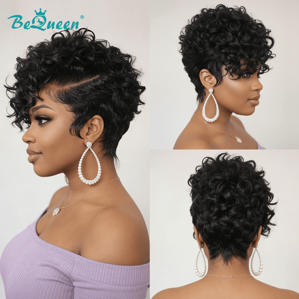 overseas PIXIE WIGS Bequeen Side Part Natural Frontal Lace Wig