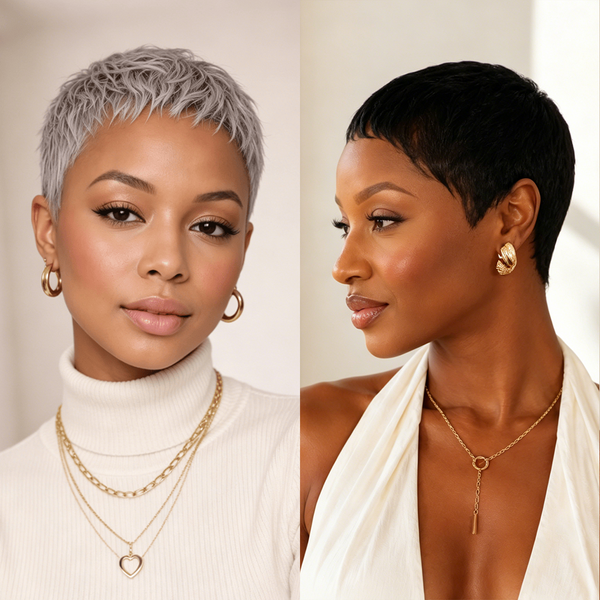 Bequeen Natural Black Shortcut Full Lace Wig