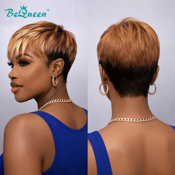 overseas PIXIE WIGS Bequeen Warm Honey Blonde Pixie Wig