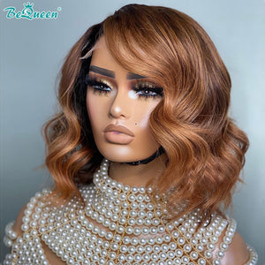 BEQUEEN Deep Ginger Body Wave 4x4 Bob Lace Closure Wig 100% Human Hair Wig BeQueenWig