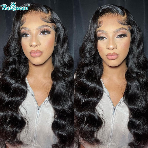 BEQUEEN Undetectable HD Body Wave 13x4 Lace Frontal Wig 100% Human Hair Wig BeQueenWig