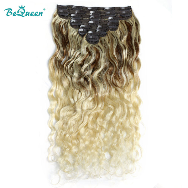 BEQUEEN FT6#/613# Body Wave Clip Ins Hair Extensions 120g/Set BeQueenWig