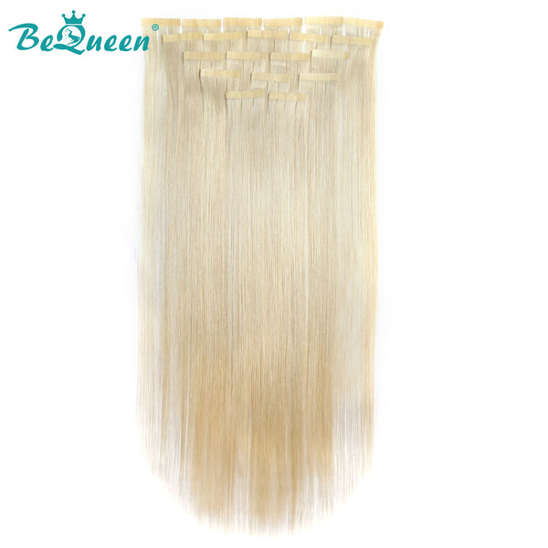 BEQUEEN 22# Full Shine Tape Hair for Extention Straight Hair 100% Human Hair BeQueenWig