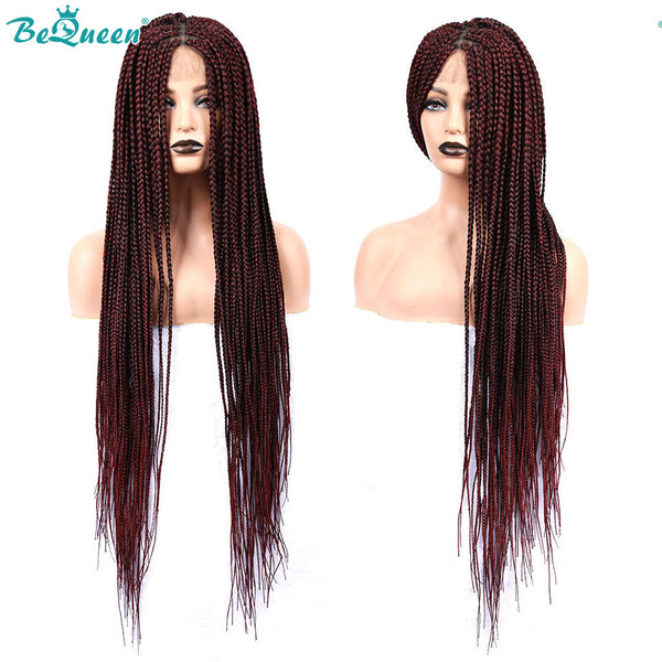 BEQUEEN Synthetic Full Lace Wig Braided Wigs For Black Women BeQueenWig