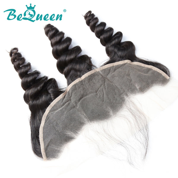 BEQUEEN Loose Wave Pre-plucked Transparent Lace ear to ear Frontal 13x4/13x6 with Baby Hair BeQueenWig
