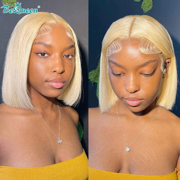 BeQueenWig BEQUEEN 13x4 Lace Front Wig 613 Straight Bob Wig