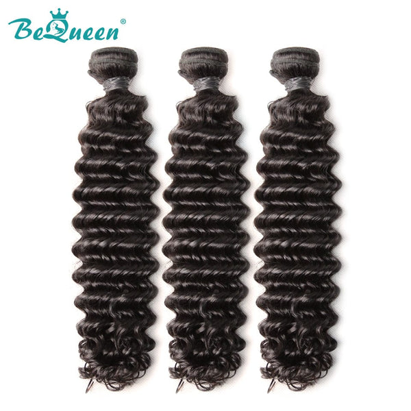 BeQueenWig 10A Hair Bundles BEQUEEN 3Pcs Deep Wave Best Virgin Human Hair Bundles
