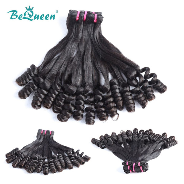 BeQueenWig Double Drawn Hair BEQUEEN Double Drawn 100% Virgin Hair Flower Curly Fumi Hair