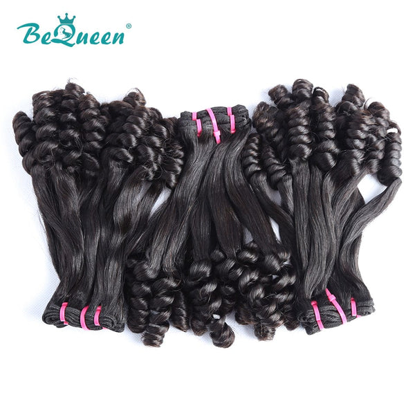 BeQueenWig Double Drawn Hair BEQUEEN Double Drawn 100% Virgin Hair Flower Curly Fumi Hair