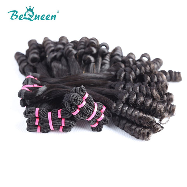 BeQueenWig Double Drawn Hair BEQUEEN Double Drawn 100% Virgin Hair Flower Curly Fumi Hair