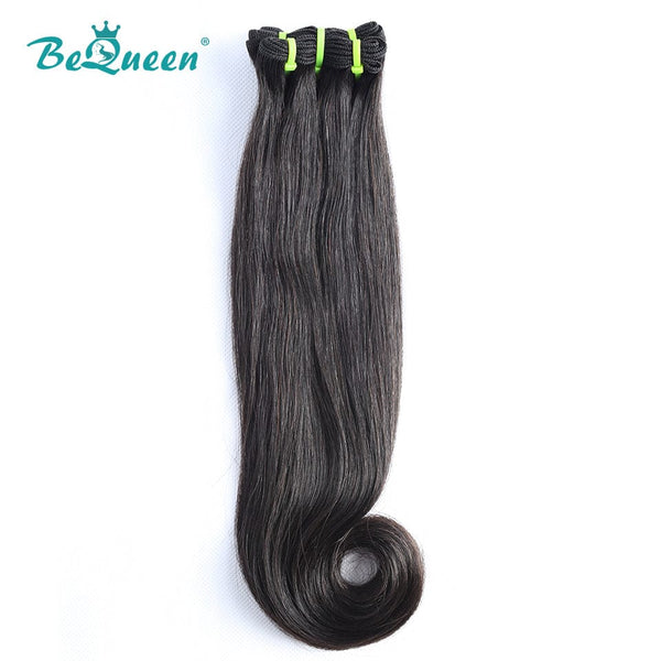 BeQueenWig Double Drawn Hair BEQUEEN Double Drawn 100% Virgin Hair Fumi Hook Straight Hair Weave